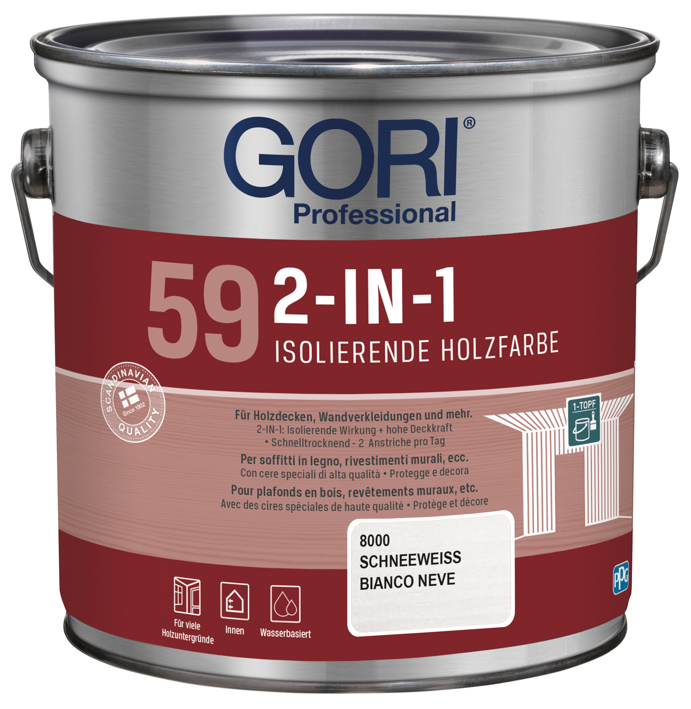 GORI 59 2-IN-1 Holzfarbe Weiß