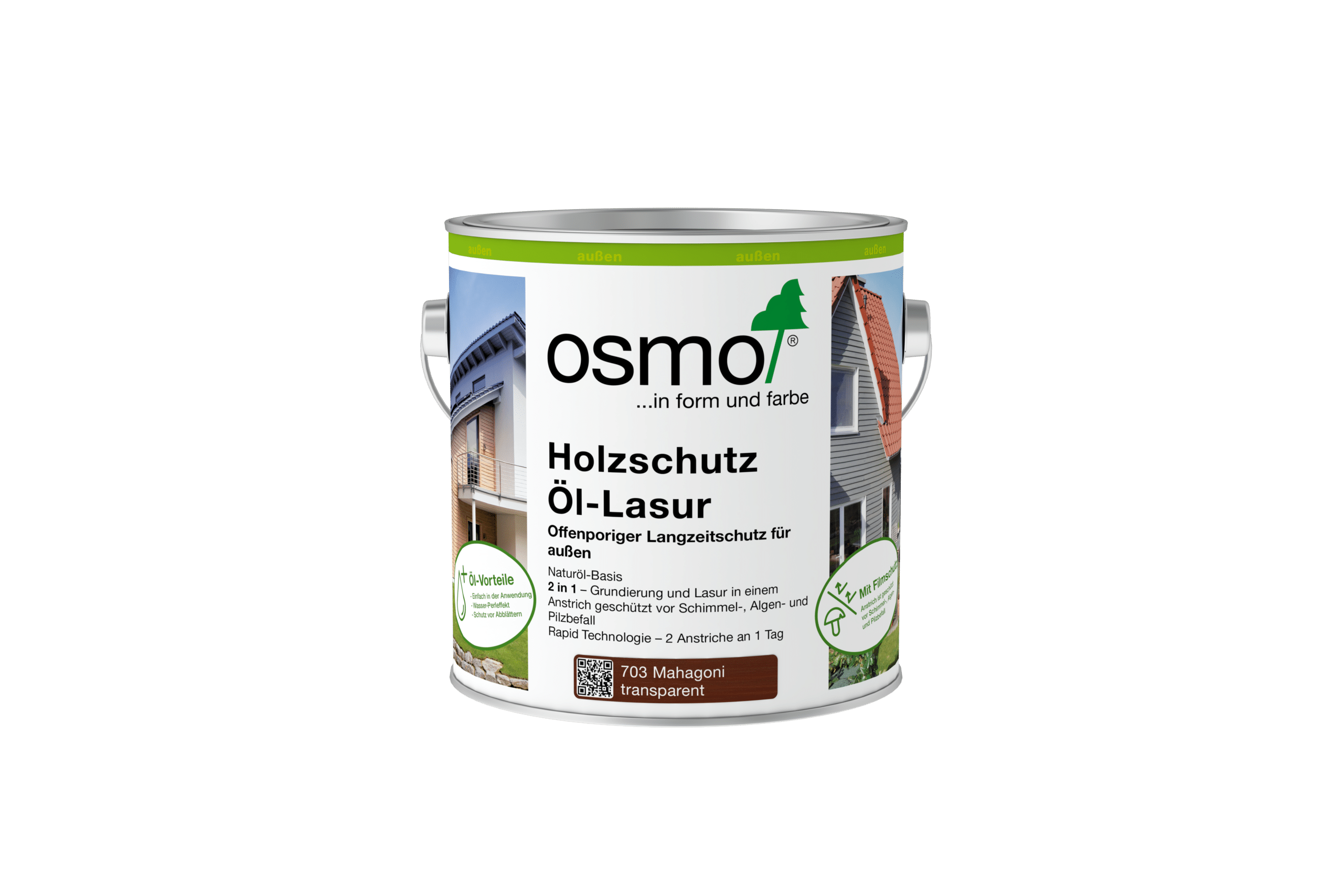 Osmo Holzschutz-Öl-Lasur in verschiedenen Farbtönen