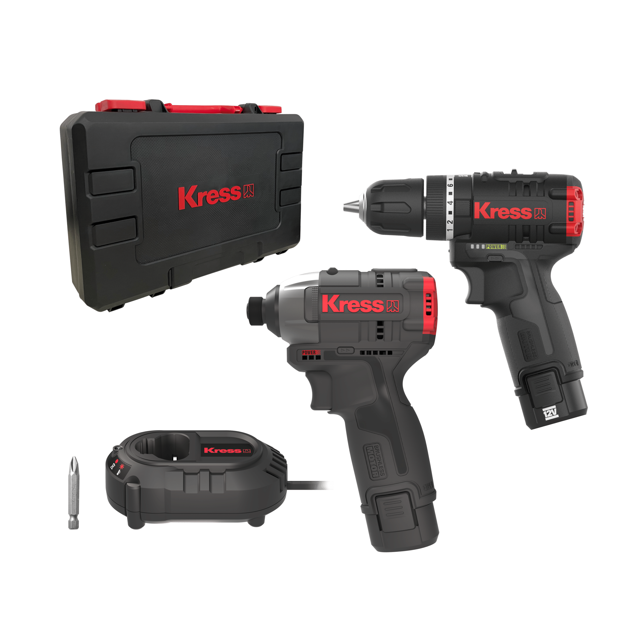 Kress 12V Schlagschrauber/Schlagbohrschrauber Set KUG02