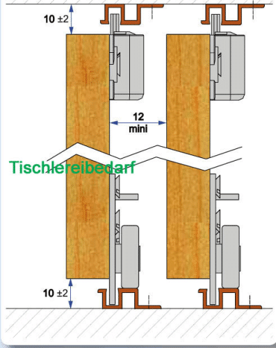 MANTION Schiebetürbeschlag PICO26M-200 br