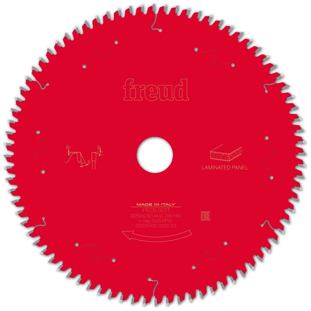 Kreissägeblatt für Beschichtete Platten – D250_B2.8_b1.8_d30 Z80 -2°