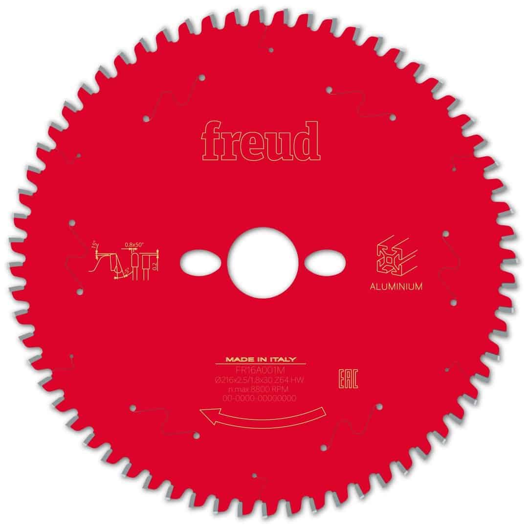 Kreissägeblatt für Aluminium – D216_B2.5_b1.8_d30 Z64 -5°