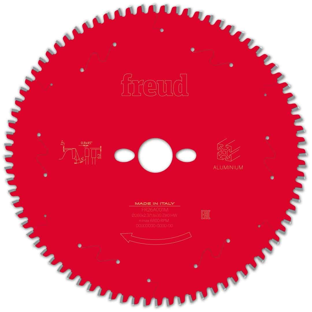 Kreissägeblatt für Aluminium – D260_B2.3_b1.8_d30 Z80 -5°