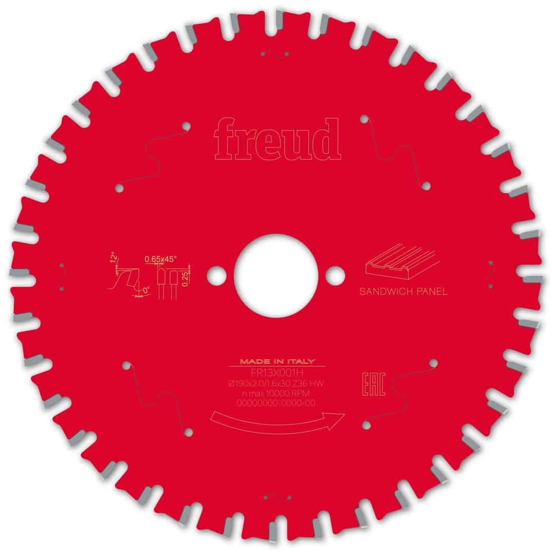 Kreissägeblatt für Sandwichplatte – D190_B2.2_b1.6_d30 Z36 0°
