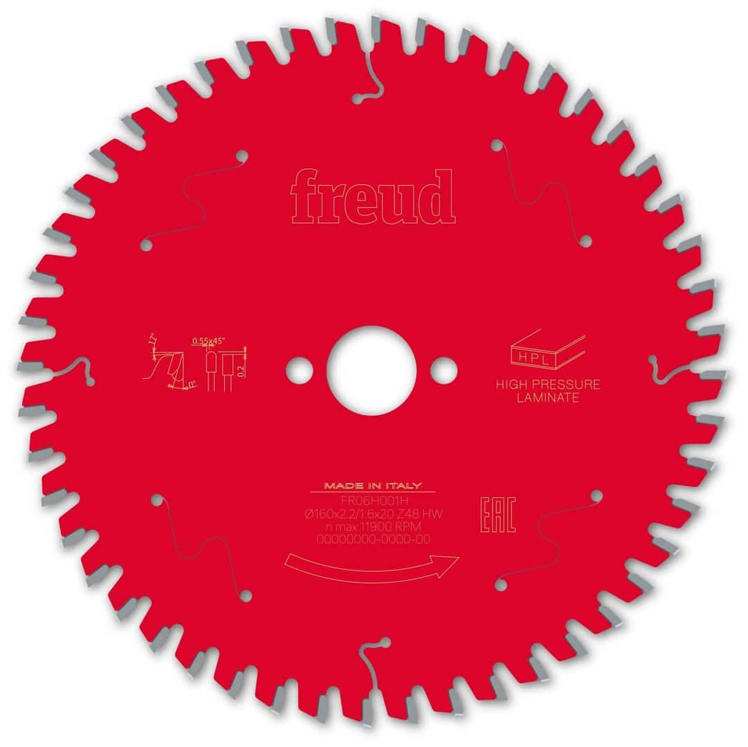 Kreissägeblatt für HPL Platten – D160_B2.2_b1.6_d20 Z48 0°
