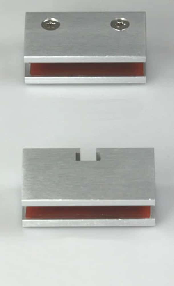 Glasklemme Helm 53 aus ALU 70 mm Set