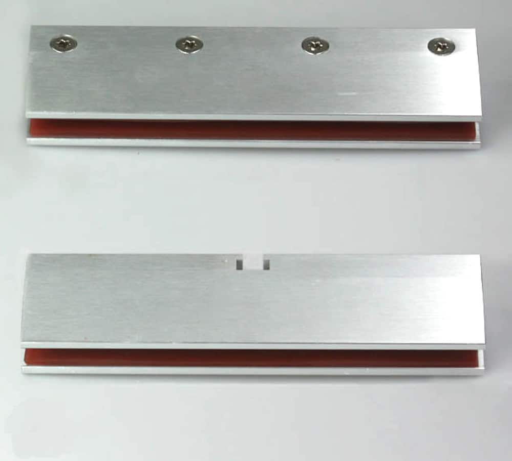 HELM 1 Paar Glasklemmen 180 mm, Glasklemmstück für ESG Glastüren bis 140 kg