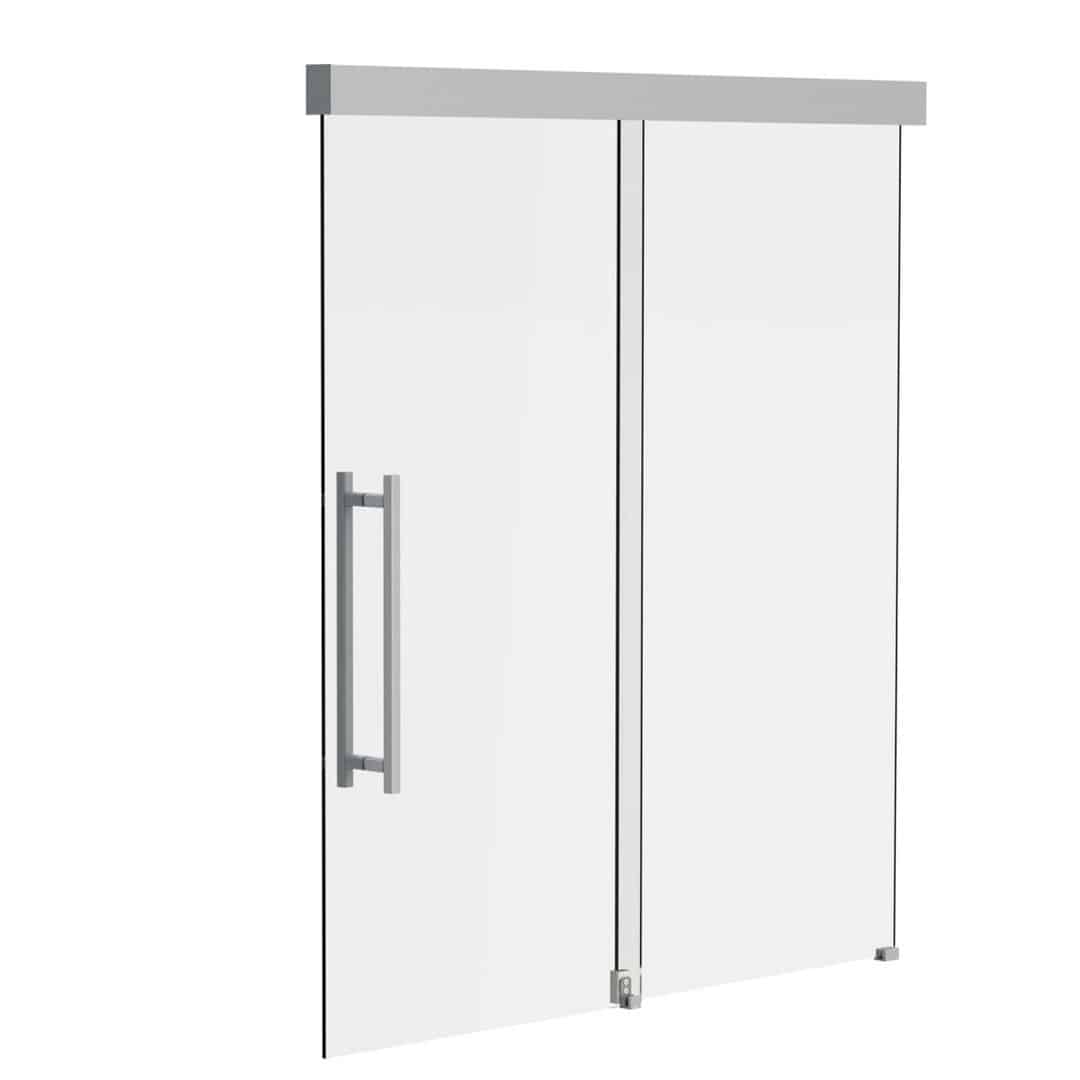 HELM 140 Teleskop Set für zweiflügelige 12 mm Glastüren 006626 ohne Schienen