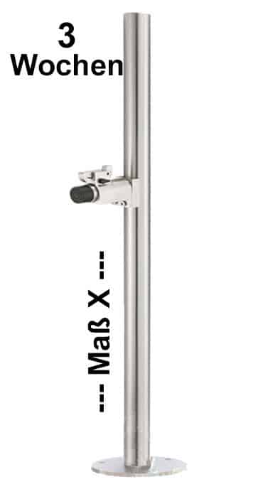 Tor- und Türfeststeller KWS 1920.82 + 1011.35 Edelstahlpfosten 1000 mm zum Aufschrauben