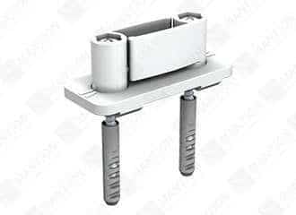 Führung 1103RG Kunststoff weiß für Bodenbefestigung, verstellbar von 14 bis 30 mm