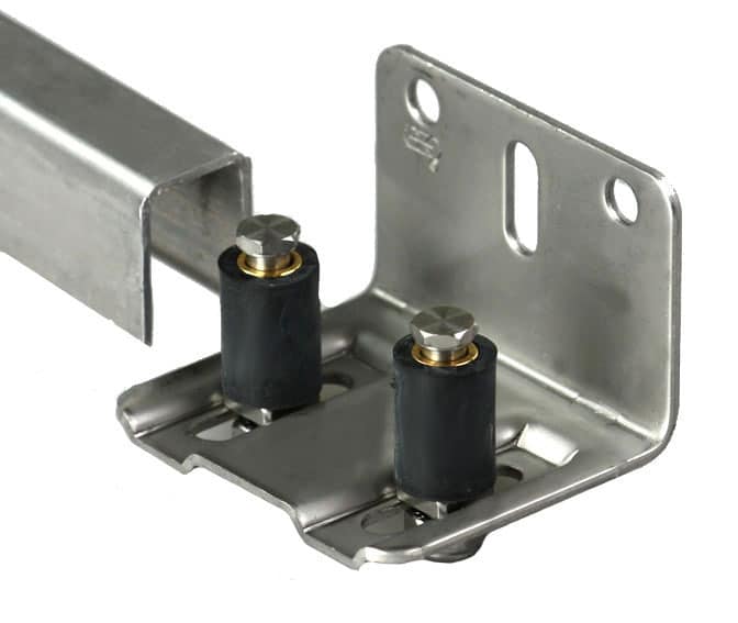 Führung 1128 Edelstahl für Wandbefestigung, Schiebetürführung