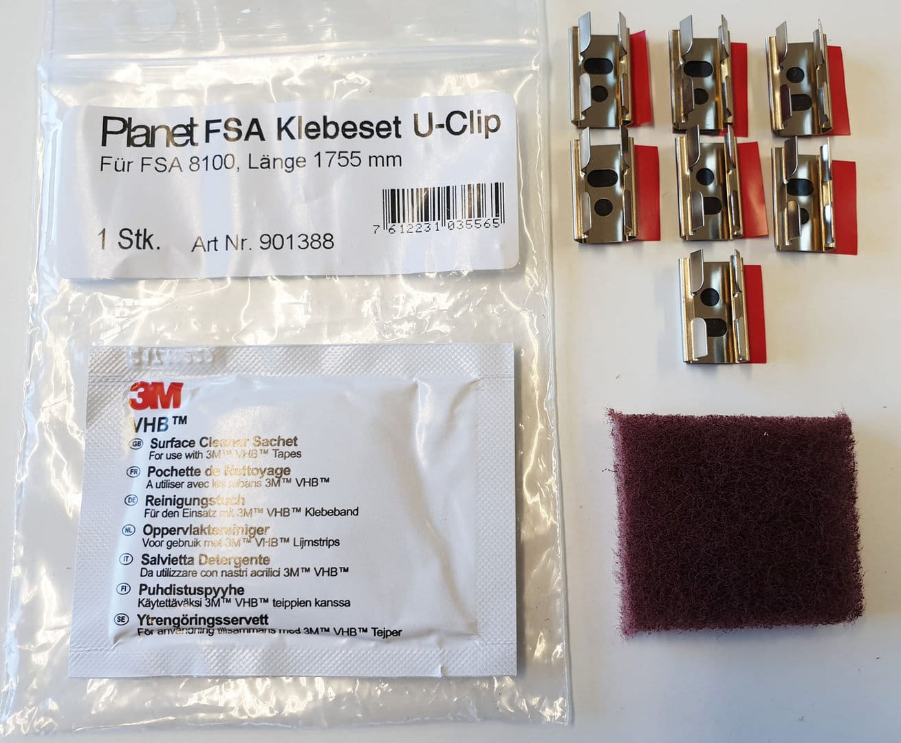 Planet FSR Klebeset U-Clip für FSA 8100