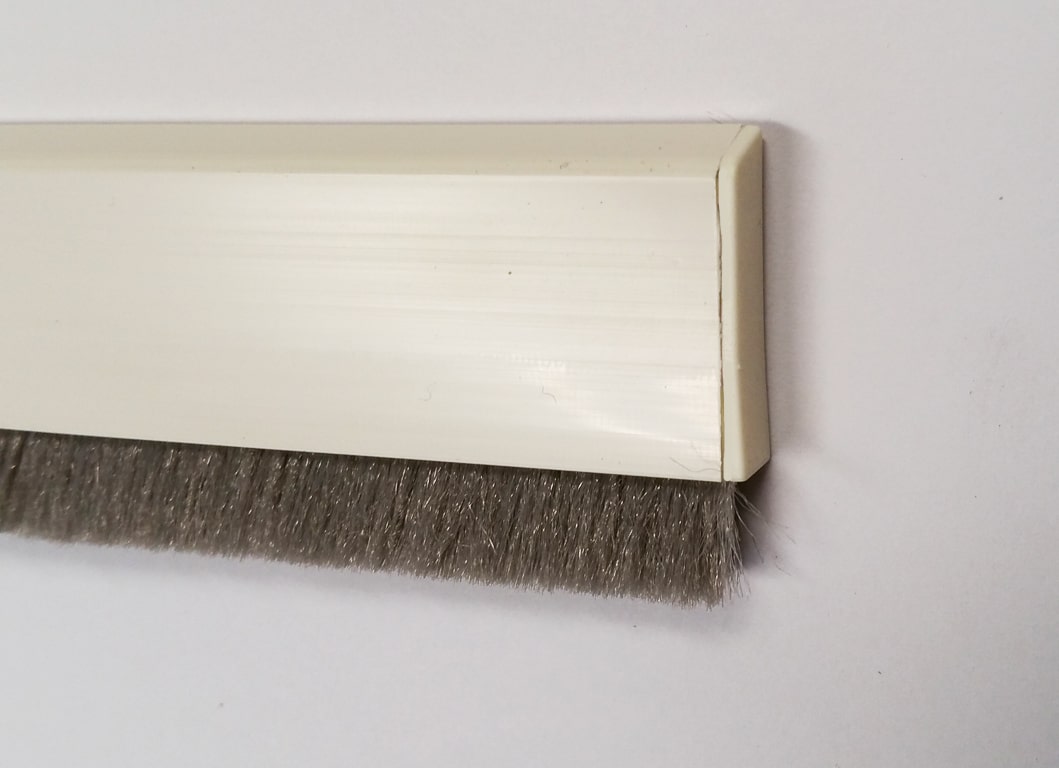 PDS 40 Komfort Bürstendichtung 1 m PVC weiss mit Endkappen