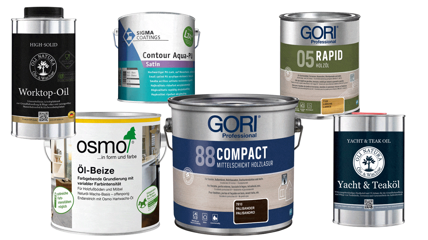 Lasuren, Farben, Lacke und Öle – umfassende Produkte für Holzschutz, Dekoration und Oberflächenpflege