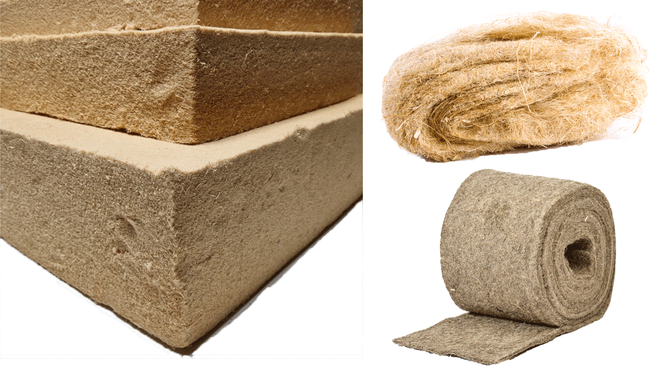 Naturfaserdämmung – umweltfreundliche und nachhaltige Dämmmaterialien für Wärme- und Schallschutz.