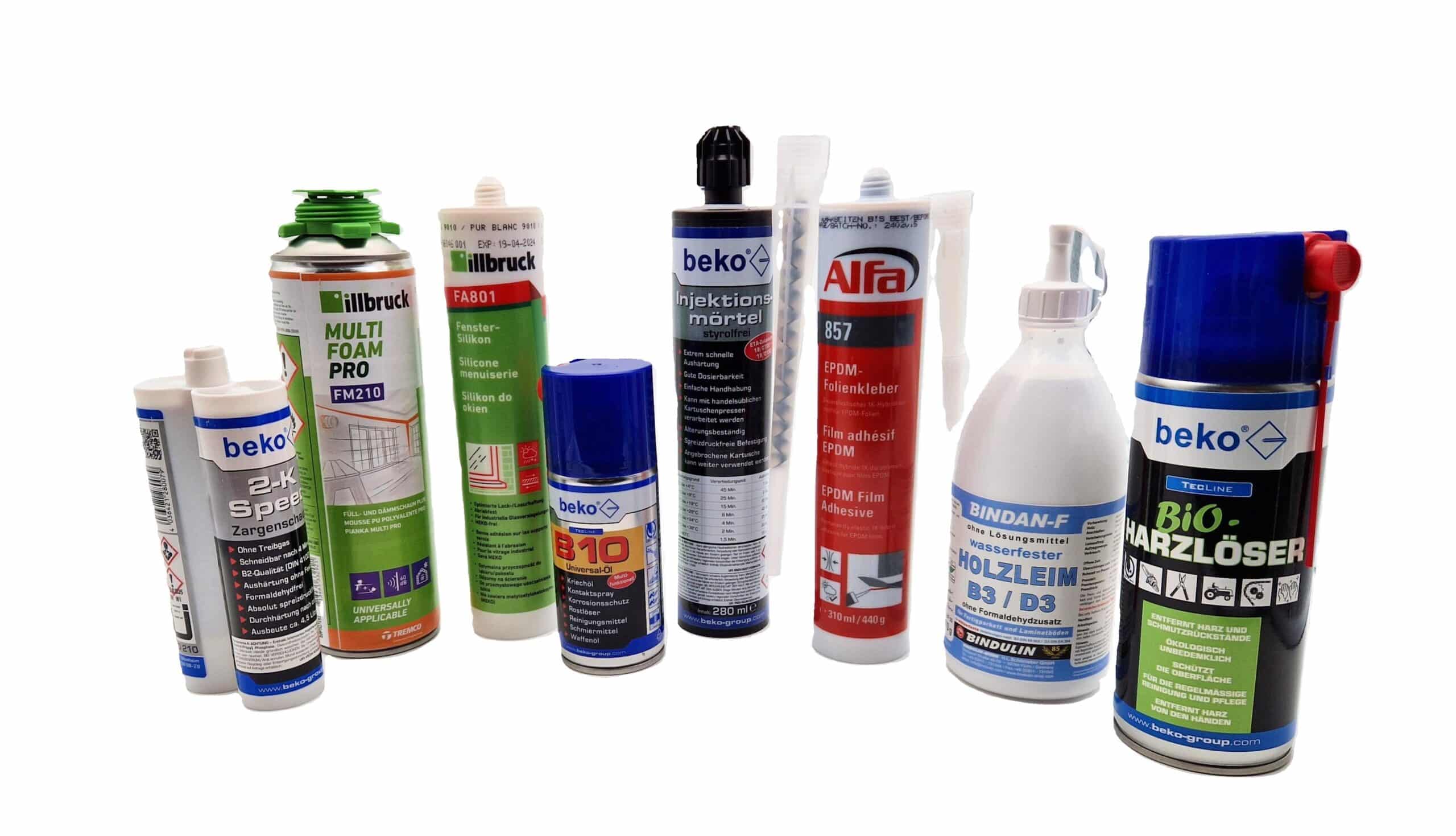 Bauchemie – professionelle Produkte für Abdichtung, Verklebung und Schutz im Bauwesen.