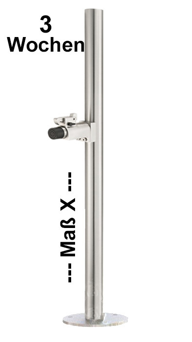Tor- und Türfeststeller KWS 1921.82 + 1095.35 Edelstahlpfosten 1000 mm zum Aufschrauben