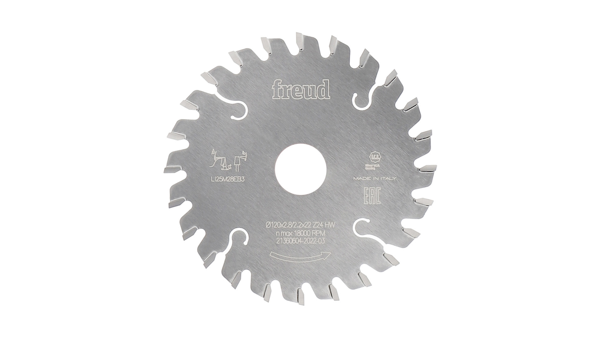 Konisches Vorritzsägeblatt – D120_B2.8_b2.2_d20 Z24 0°
